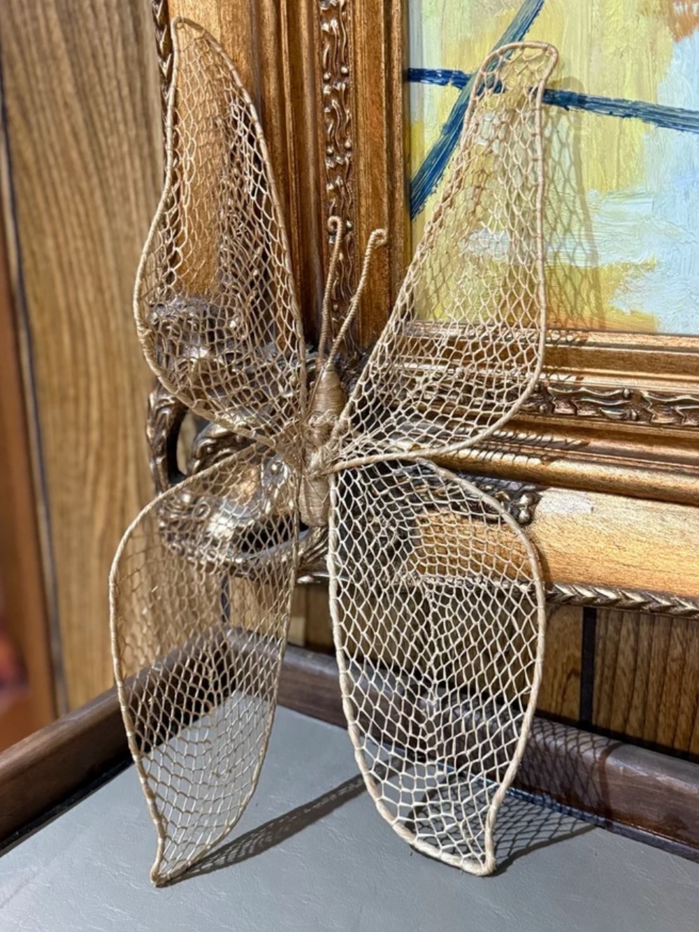 14” Decorative Wire Butterfly Wall Accent